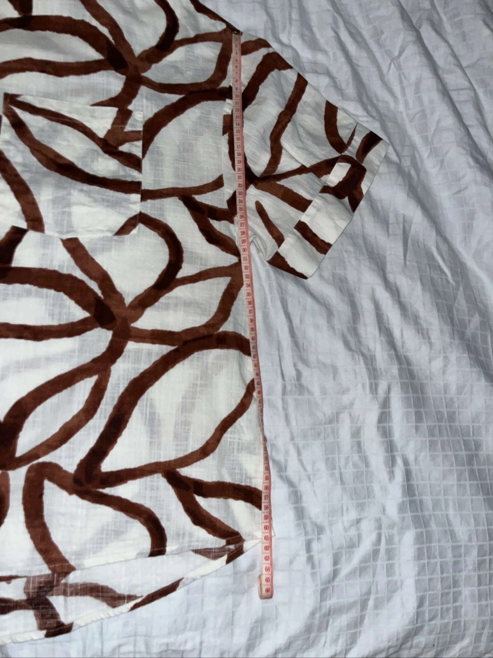 Camisa de manga corta - Kiabi - XXL - Talla grande - Marrón & Blanco - 100% algodón – photo 10